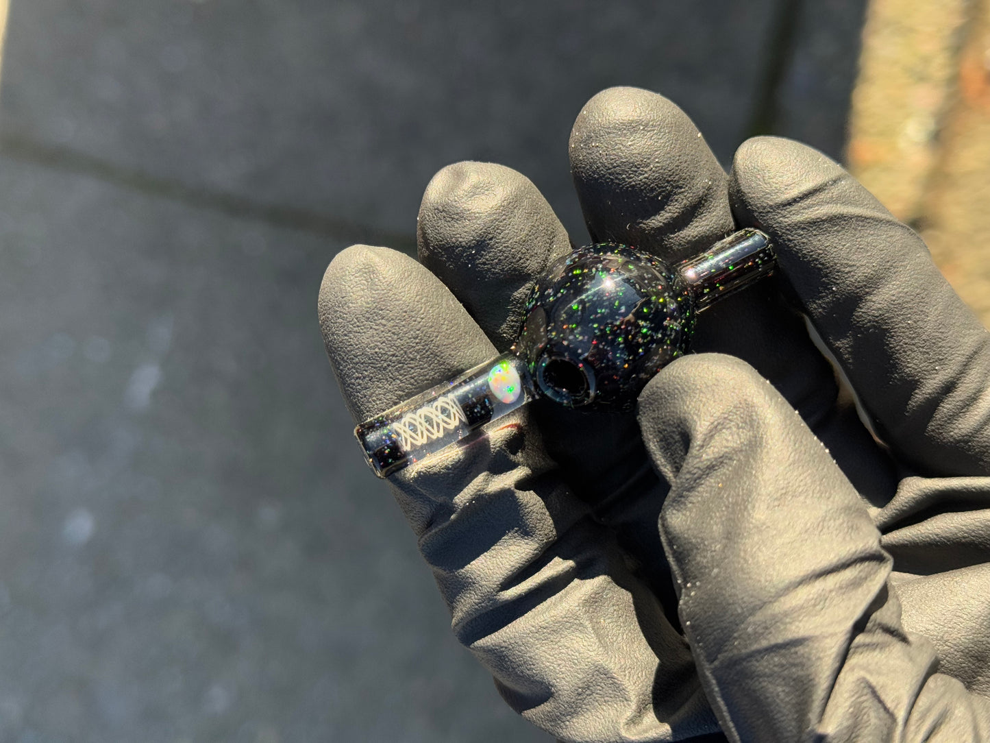 Glass Drawals Crushed Opal DNA Swirl
