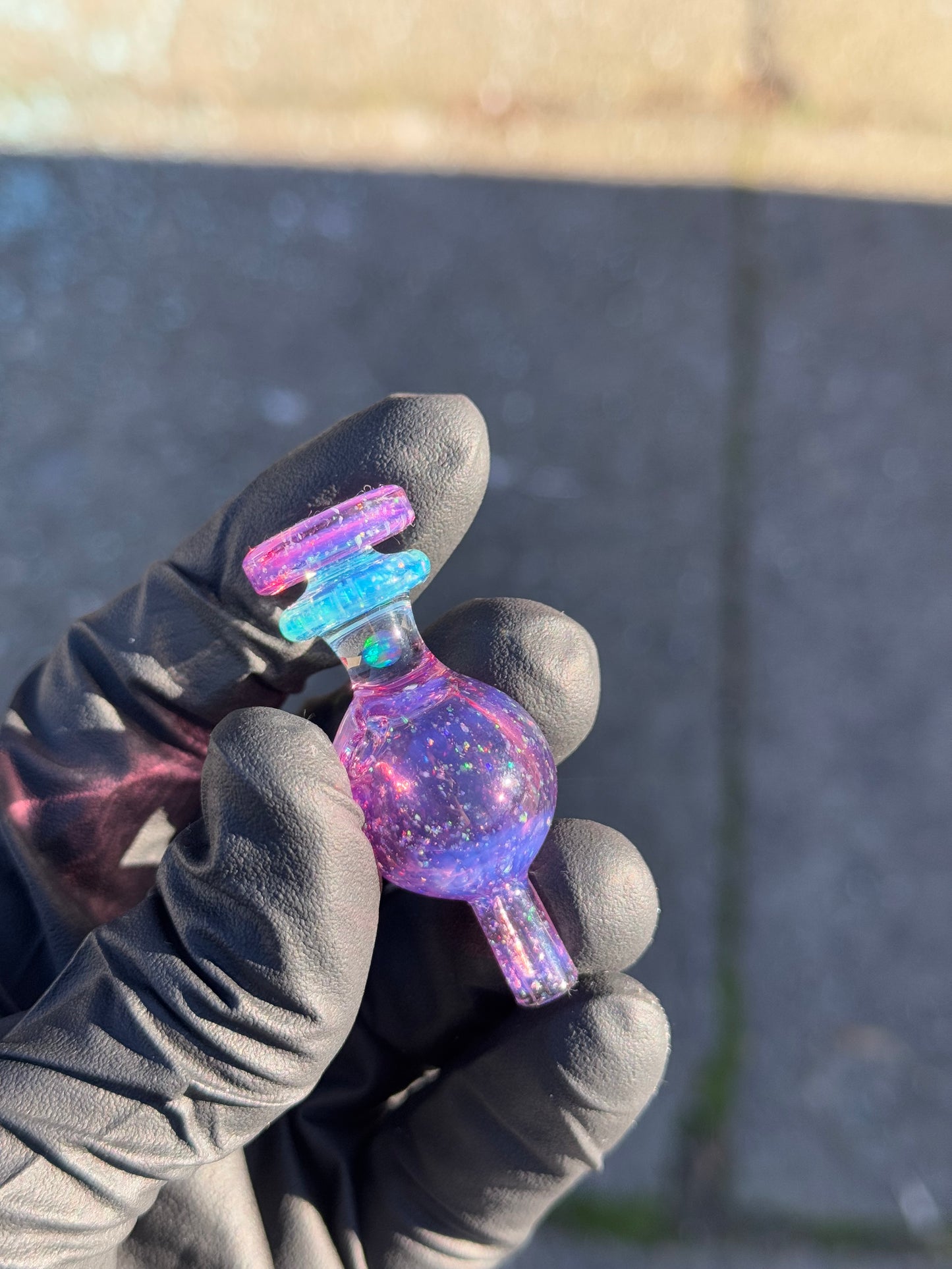 Glass Drawals Crushed Opal Bubble Cap