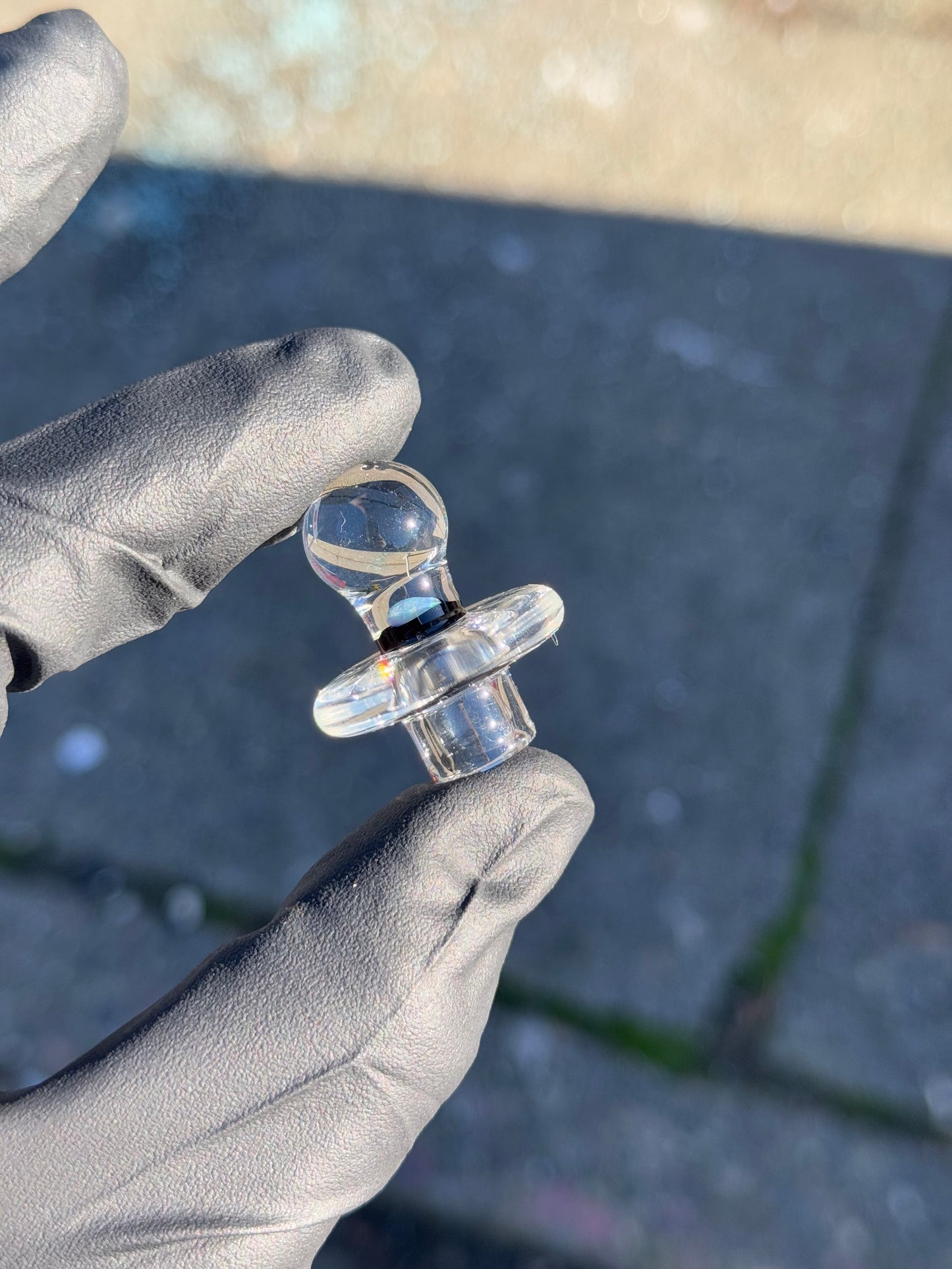 Hardcore Toke Black Line Opal Carb Cap