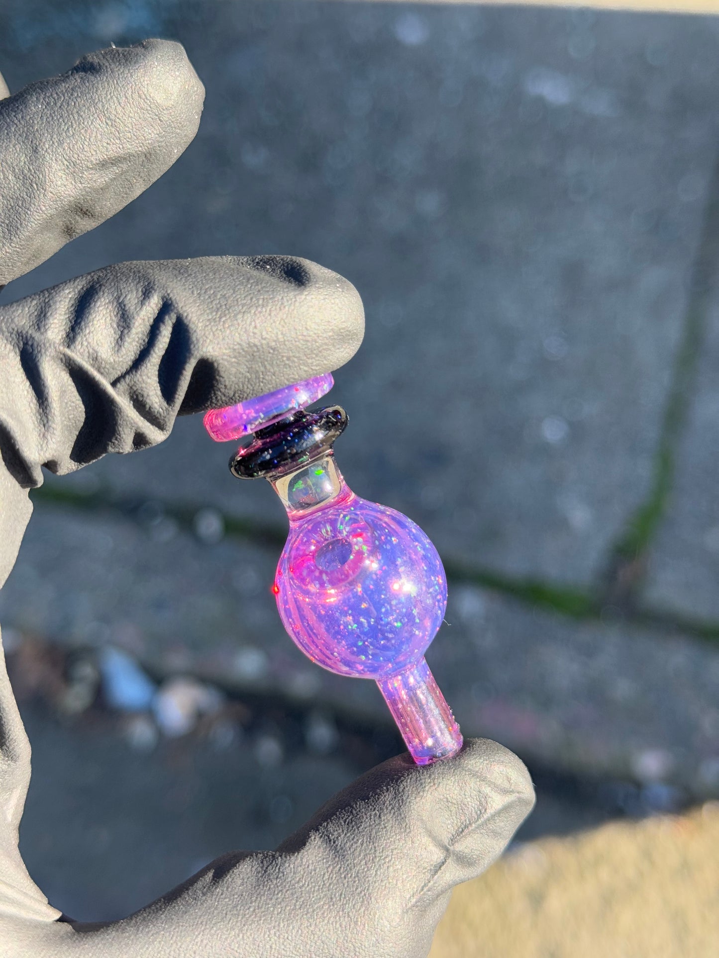 Glass Drawals Crushed Opal Bubble Cap
