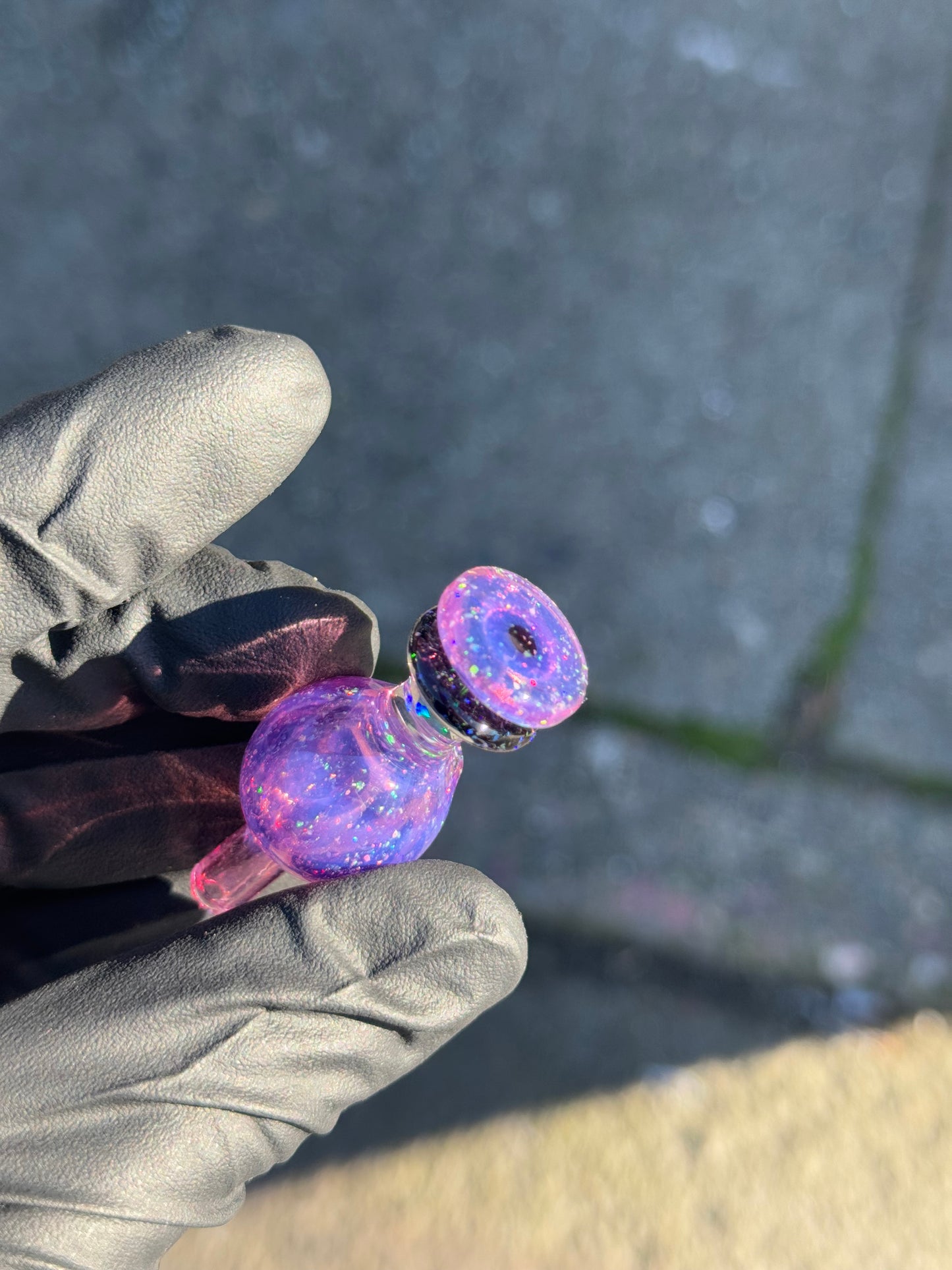 Glass Drawals Crushed Opal Bubble Cap