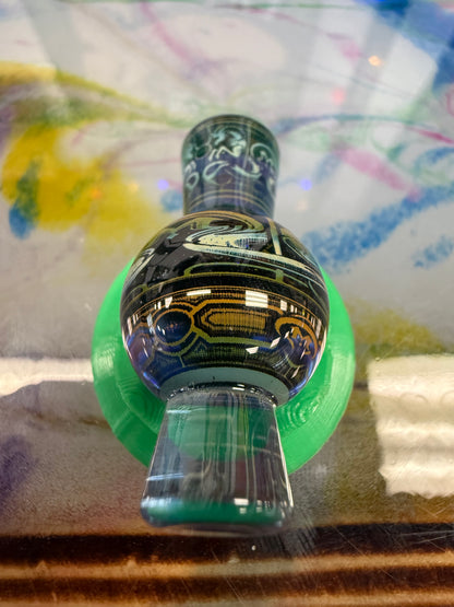 Mothership Glass Holographic Green Bubble Cap