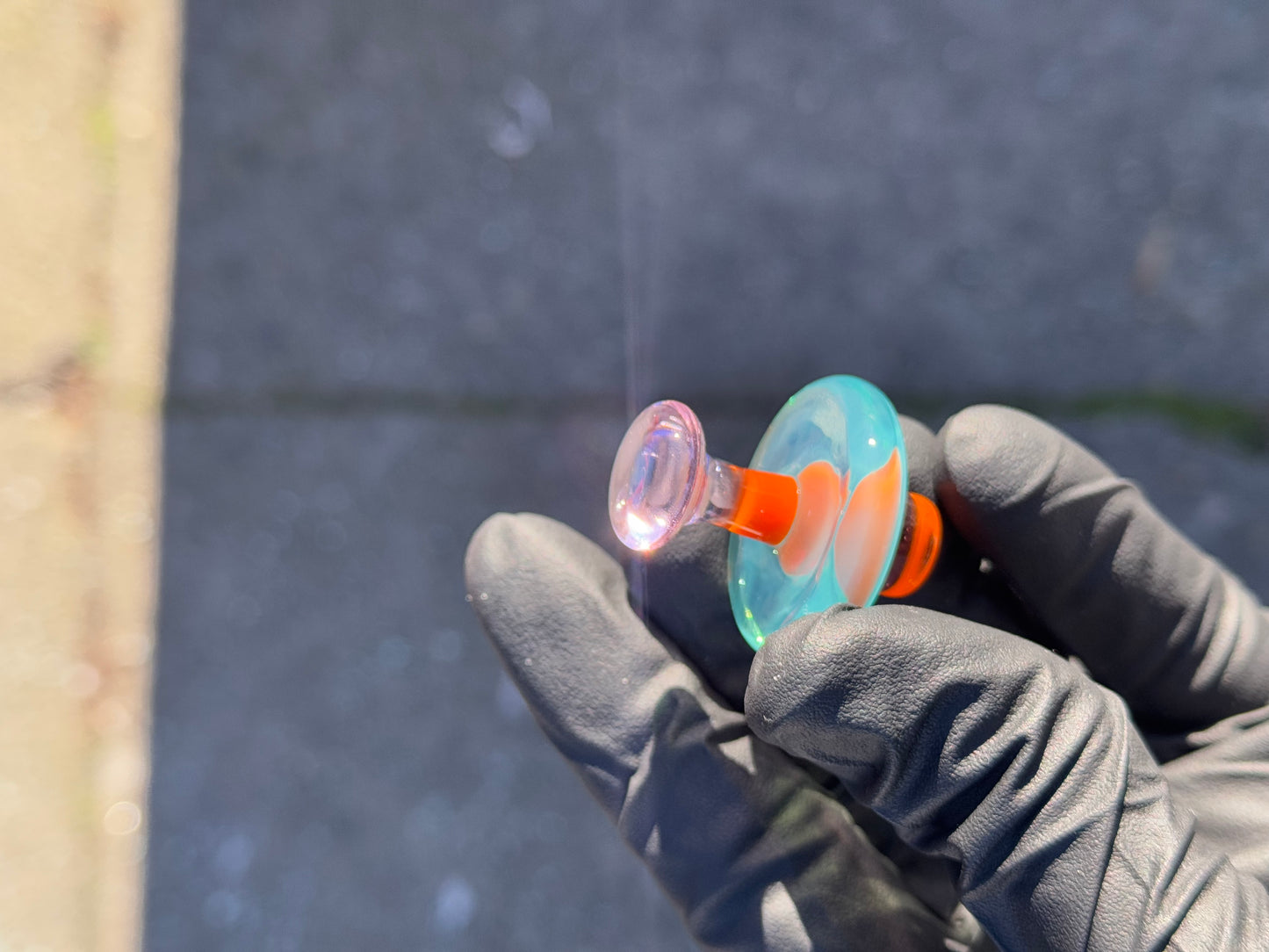 Hardcore Toke Aqua/Orange Carb Cap