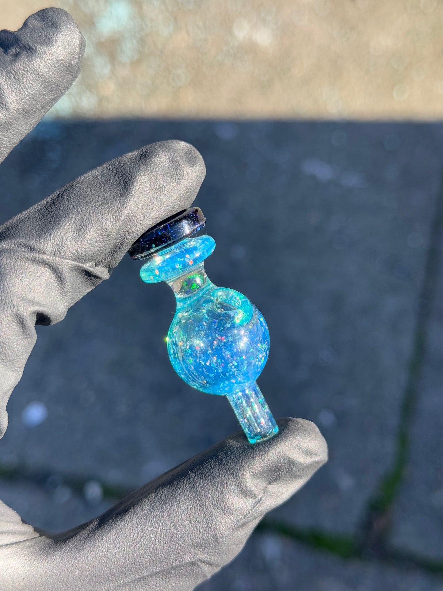 Glass Drawals Crushed Opal Bubble Cap