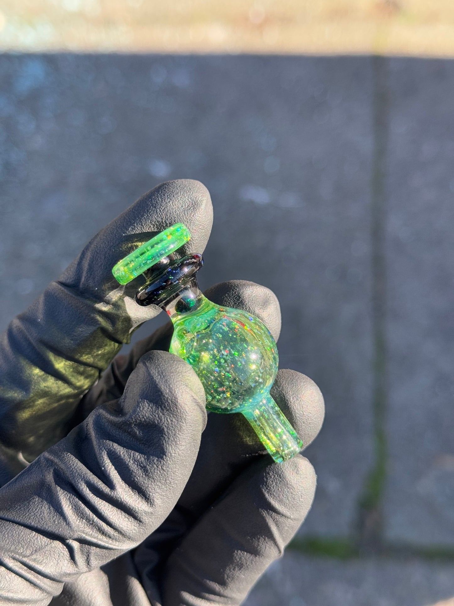 Glass Drawals Crushed Opal Bubble Cap
